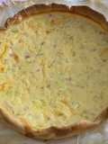 Quiche de Calabacín, Puerro y Lacón