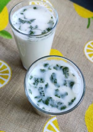 A picture of Buttermilk (masala chaas).
