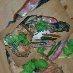 A picture of Roast thigh of a Chicken.