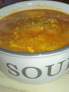 Una foto de Sopa de pan, huevo y ajo
