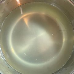A picture of Katsuo-dashi: Japanese traditional fish stock.