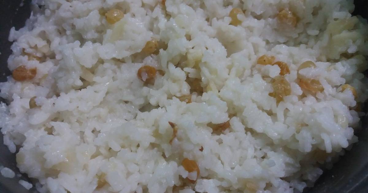 Рисовая каша с изюмом и яблоками (на воде) — рецепт с фото пошагово