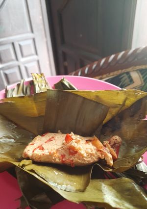 Foto resep Pepes tahu pedas (bumbu merah) / pelasan tahu pedas