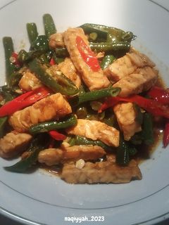 Foto resep 522. Tumis tempe kacang panjang
