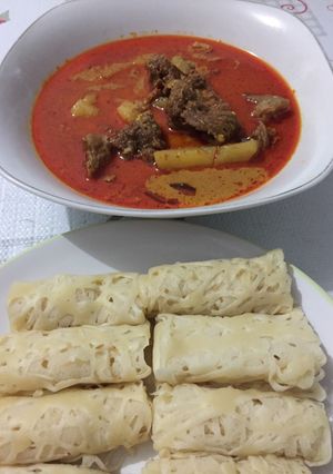 Foto resep Roti jala kuah kari
