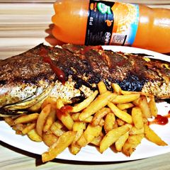 A picture of Grilled croaker fish.