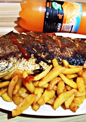 A picture of Grilled croaker fish.