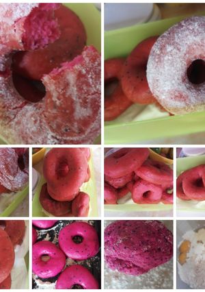 Foto resep Donat buah naga. lembut