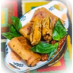 Mexican: Cheesy-Chicken Chimichangas with Homemade Wheat Flour T A picture of Mexican: Cheesy-Chicken Chimichangas with Homemade Wheat Flour T.