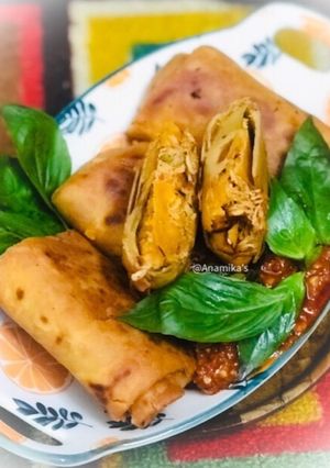 A picture of Mexican: Cheesy-Chicken Chimichangas with Homemade Wheat Flour T.