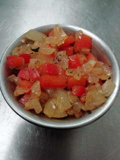 Una foto de Fritada de pimiento y cebolla