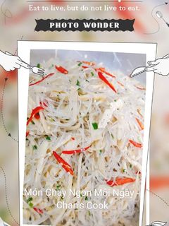 Hình của món Miến trộn chay.