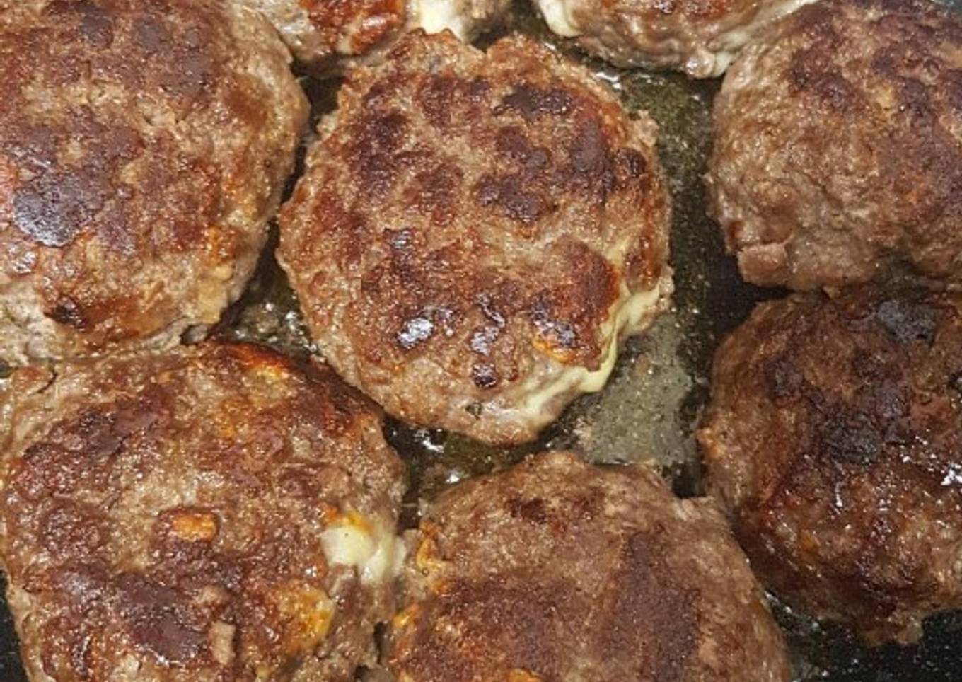 Cheese stuffed burgers