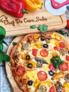 A picture of Cheese crust pizza.