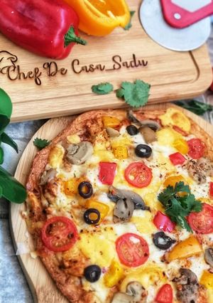 A picture of Cheese crust pizza.