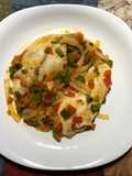 Pescado sudado con vegetales