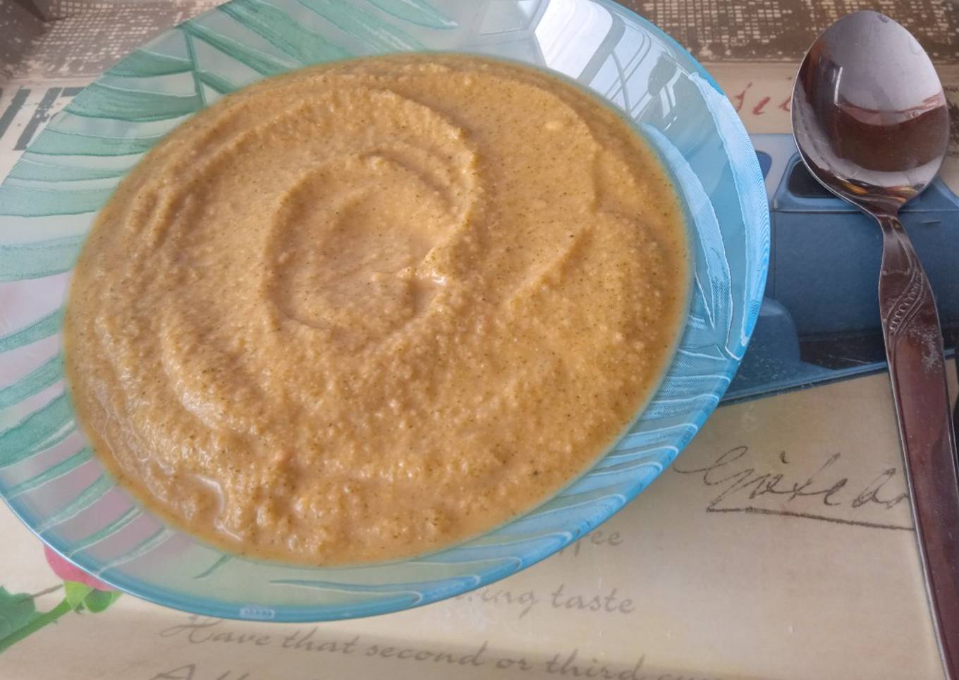 Puré de brócoli y garbanzos