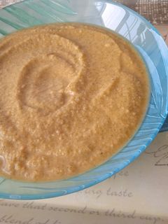 Una foto de Puré de brócoli y garbanzos