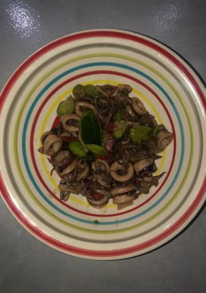 Foto resep Tumis Cumi Pete