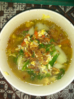 Foto resep Sawi putih kuah dengan orek telur
