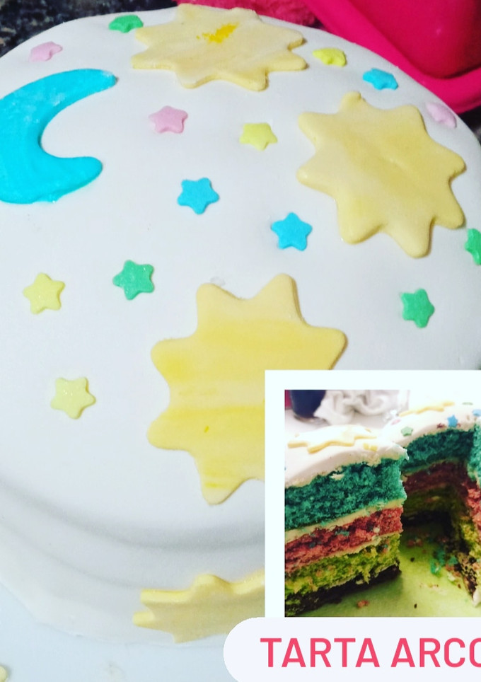 Una foto de Tarta arcoíris