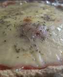 Pizza de harina integral y harina de avena