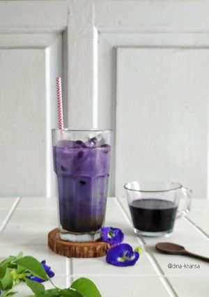 Foto resep Es Kopi Susu Bunga Telang
