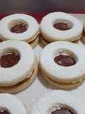 Galletas Linzer con dulce de leche