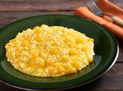 Una foto di risotto alla zucca