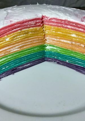 Foto resep #4 Rainbow Mille Crepe Cakes