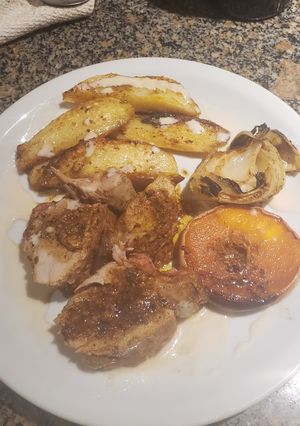 Una foto de Solomillo de Cerdo a la mostaza con verduras