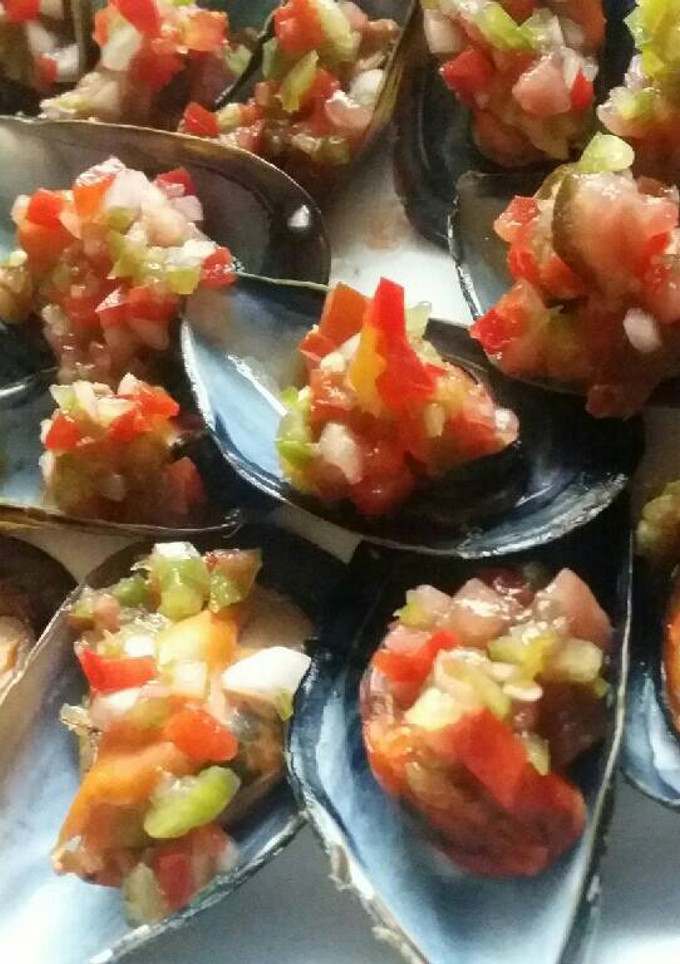 Una foto de Mejillones con vinagreta