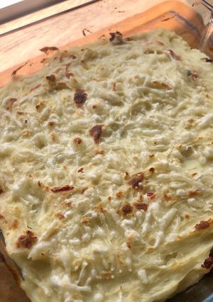 Una foto de Pastel de patata vegano