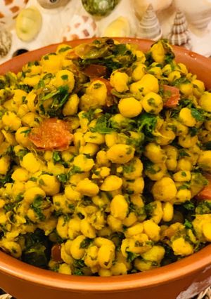 A picture of Chana daal methi ki sabzi Bengal gram and fenugreek leaves veg).