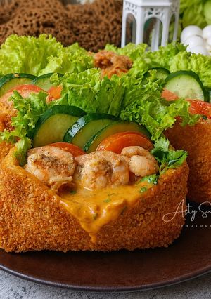 Foto resep Bread Pocket Seafood Tom Yum