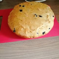 A picture of Crisp olive bread.