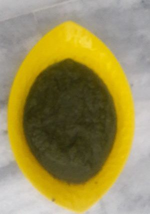A picture of Coriander and mint leaves chutney.