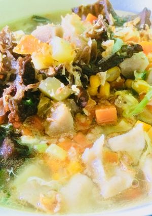 Foto resep Sop jagung jamur kuping