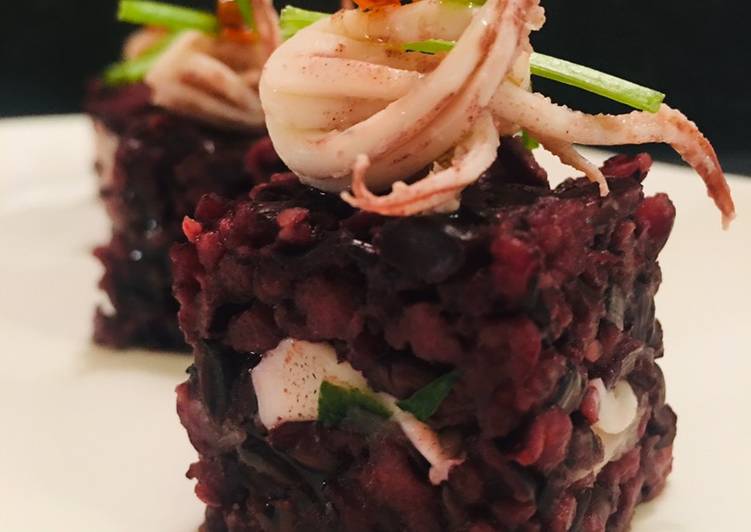 Cubotti di riso nero agli agrumi