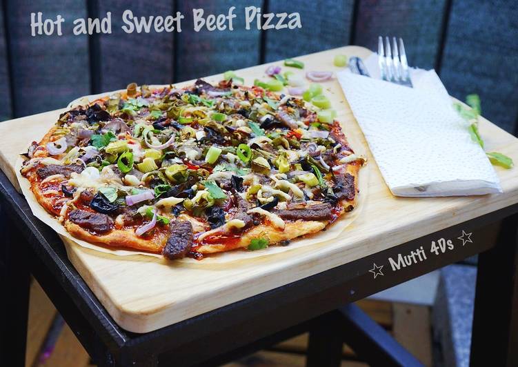 Langkah Mudah untuk Membuat 🍕🍕 Hot and Sweet Beef Pizza 🍕🍕 yang Lezat Sekali