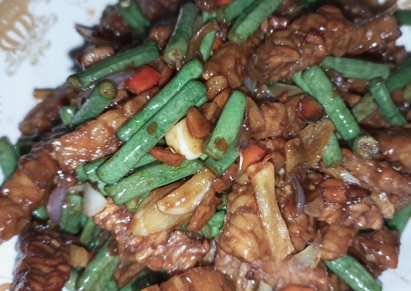Oseng Tempe dan Kacang Panjang