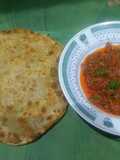 Timatar ki chutney with alo ka paratha