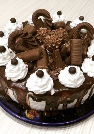 صورة لوصفة كيكة عيد الميلاد بالشوكولاته 🍫🍫🍫
