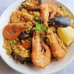 A picture of Seafood Paella.