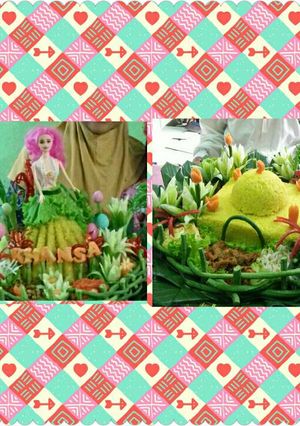 Foto resep Step by step membuat hiasan tumpeng