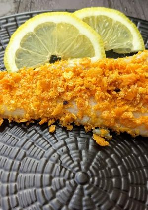 Une photo de Cabillaud au crispy de chips tortilla
