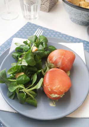 Une photo de Dômes de saumon fumé