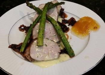 How To Serving Recipe Brads pork tenderloin medalions w lemon caper bearnaise sauce Yummy