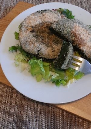 Foto di Hamburger vegetariano con spinaci