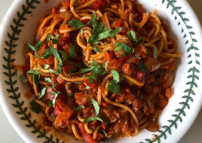 Spaghetti alle verdure assortite